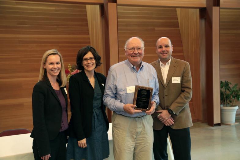 From left, Amber Passmore, U.S. Depart of Energy; Suzanne MacDonald, Island Institute; Bill Penn, Block Island Residents Association; and Rob Snyder, president, Island Institute