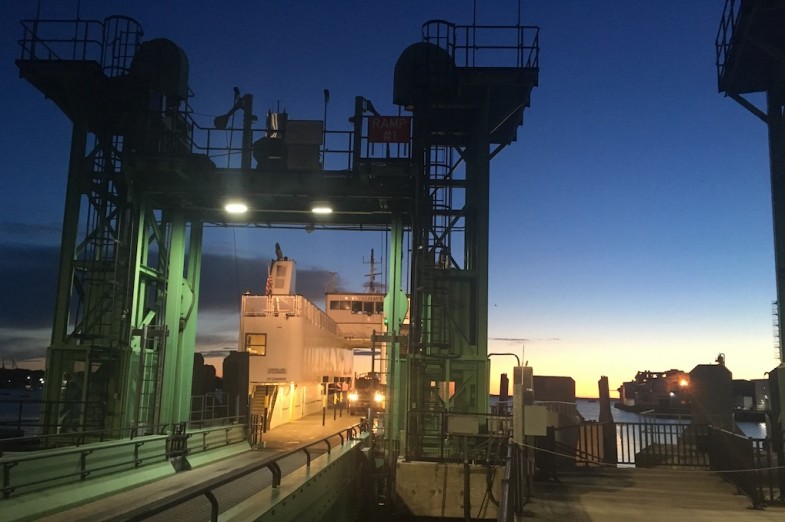 Rockland ferry terminal on a fall morning