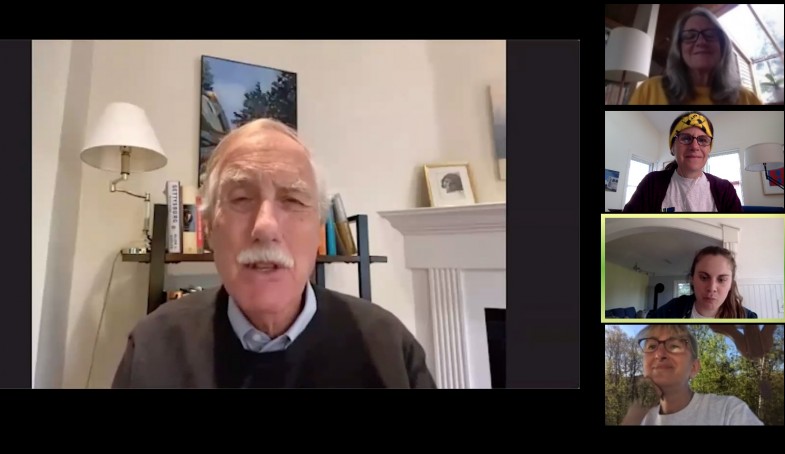 Senator Angus King congratulates the Outer Islands Teaching & Learning Collaborative on its 10th anniversary in a special video message shown during a virtual celebration held May 21, 2020.