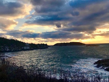 A winter scene on Monhegan Island, shot in 2019 by Dan Debord.