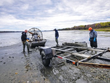 Launching airboat