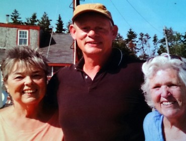 Martin Clunes with Shirley Barlow, right, and Mikki Ames.