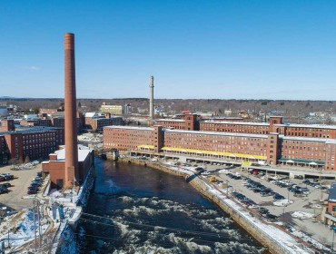  #1/4: A drone view of the 1-million-square-feet of mill space in Biddeford. PHOTO: JACK SULLIVAN