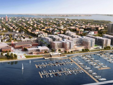 An artist’s rendering of the Fore Points Marina, part of a larger redevelopment of the Portland Co. site. IMAGE: COURTESY FORE POINTS MARINA