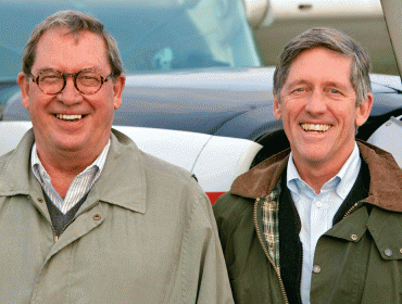 Horace “Hoddy” Hildreth, left, with Island Institute founder, Philip Conkling. 