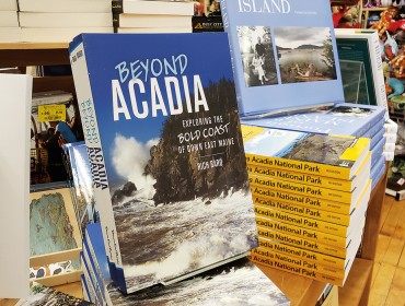 Beyond Acadia on display in a local bookstore.