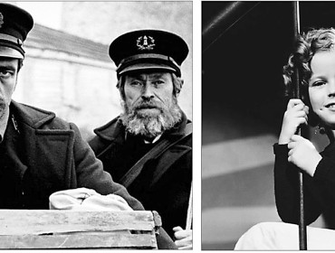 Production still from The Lighthouse (2019) and Captain January (1936)