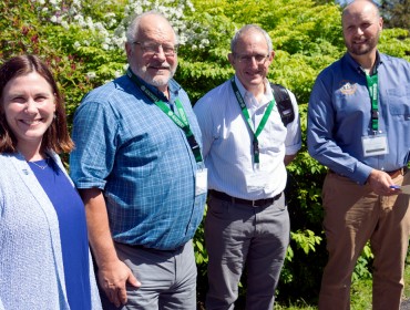 From left, Heather Leslie, director of the Darling Marine Center; Paul Anderson, director of the Maine Center for Coastal Fisheries; Jon Hare of NOAA’s Northeast Fisheries Science Center; and Carl Wilson, chief biologist with the Department of Marine Reso