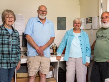  Historical society officers, from left: Gwen May, treasurer; Dexter Lee, president; Beverly McAloon, secretary; and Dale Joyce, vice-president.