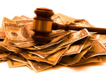 Gavel and money