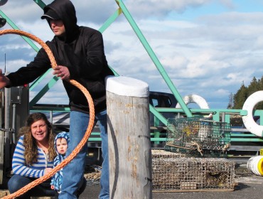 Greeting at the harbor