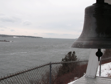 A view of the mouth of the Penobscot River from Fort Point in Stockton Springs.