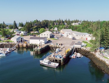 A view of the Spruce Head Fisherman’s Co-op in South Thomaston. The co-op will benefit from funding from the Land for Maine’s Future Program. 