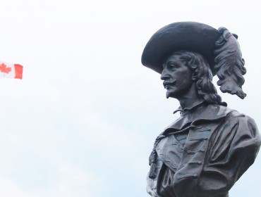 Bust of Champlain in Canada