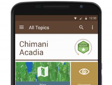 Chimani app on phone