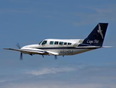 A Cape Air plane in flight