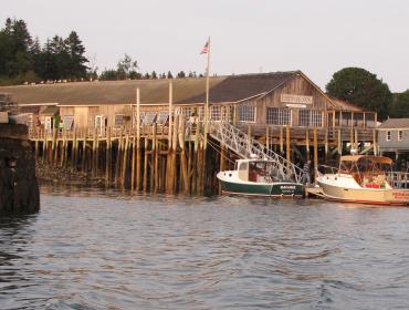 Islesford Dock as seen from water