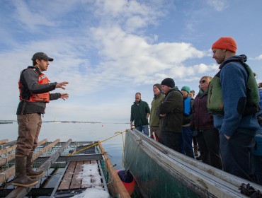 Participants in our Aquaculture Business Development tour Bangs Island Mussels during the Industry Day event in December 2019.