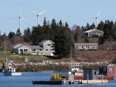 Wind turbines on Vinalhaven.