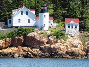 Bass Harbor Light as seen from the water. 