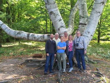 Island Institute's Karen Burns and Heather Deese visit with Beaver Islanders