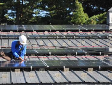 Installing photo voltaic panels