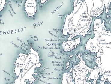 Detail from Jane Crosen's map of Penobscot Bay