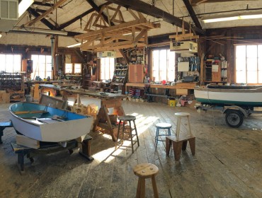 Maine Maritime Museum's boat shop.