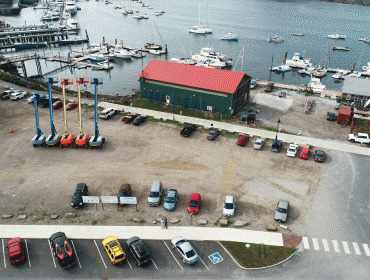 A drone view of the property the city has dubbed "Belfast Yards."