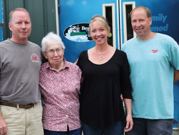 The Brooks family, from left: Mark, Sally, Julie and Stephen.