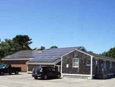 A municipal office in South Portland has a photovoltaic array installed by ReVision Energy.