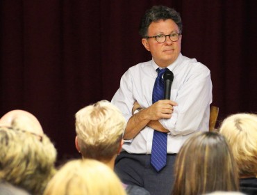 Dr. Ross Greene, speaking to members of the Chebeague Island community.