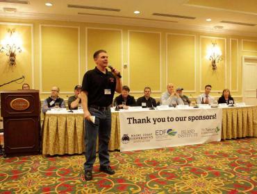 Brian Cushman speaks at Fishermen's Forum