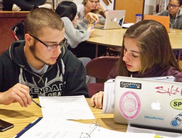 Damon Barker, left, is from Machiasport, and Ashley Porter, right, is a 17-year-old senior from Cutler. PHOTO: LESLIE BOWMAN