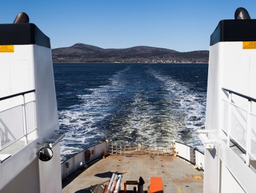 A view to the Camden Hills from the Islesboro ferry.