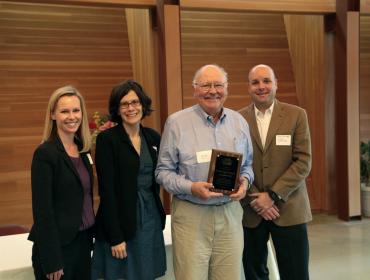 From left, Amber Passmore, U.S. Depart of Energy; Suzanne MacDonald, Island Institute; Bill Penn, Block Island Residents Association; and Rob Snyder, president, Island Institute