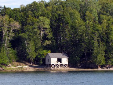 Boathouse on the eastern shore of Islesboro