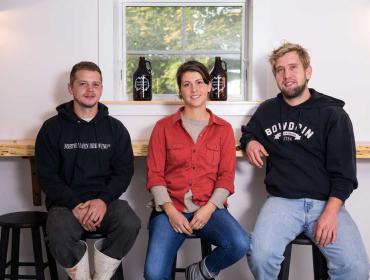 From left, Jesse Davisson, Liz Lovell and Ben Lovell, who have launched North Haven Brewing Company.