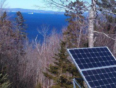 A photovoltaic in a yard on Islesboro.