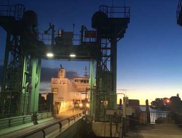 Rockland ferry terminal on a fall morning