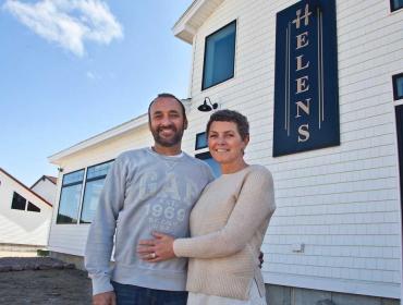 Julie and David Barker, who own and operate Helen's Restaurant in Machias.