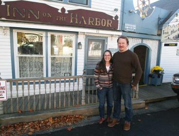 Dana Durst, left, and Jay Brown are the new owners of Stonington's Inn on the Harbor.