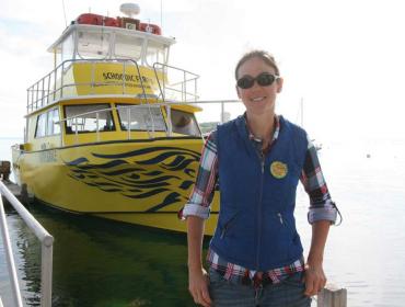 Mullen at the dock in Bar Harbor.