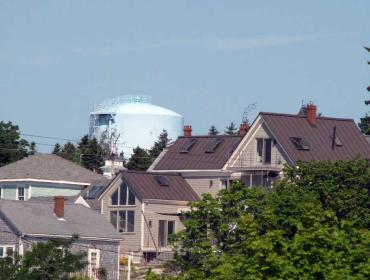 Stonington's water tower.