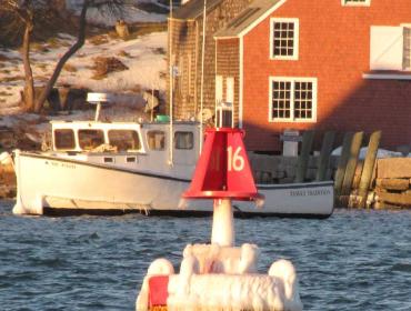 North Haven's shore in winter.