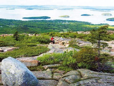 A view from Cadillac Mountain in Acadia National Park.