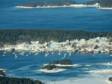 Swan's Island from the air.