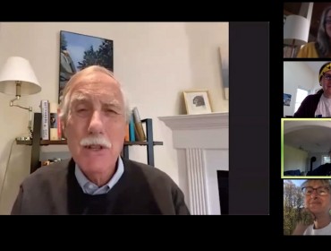 Senator Angus King congratulates the Outer Islands Teaching & Learning Collaborative on its 10th anniversary in a special video message shown during a virtual celebration held May 21, 2020.