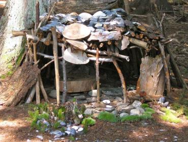 A fairy house on a Maine island