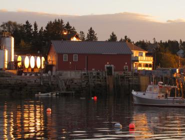 Stonington harbor at dawn